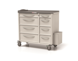 two-columned medical cart